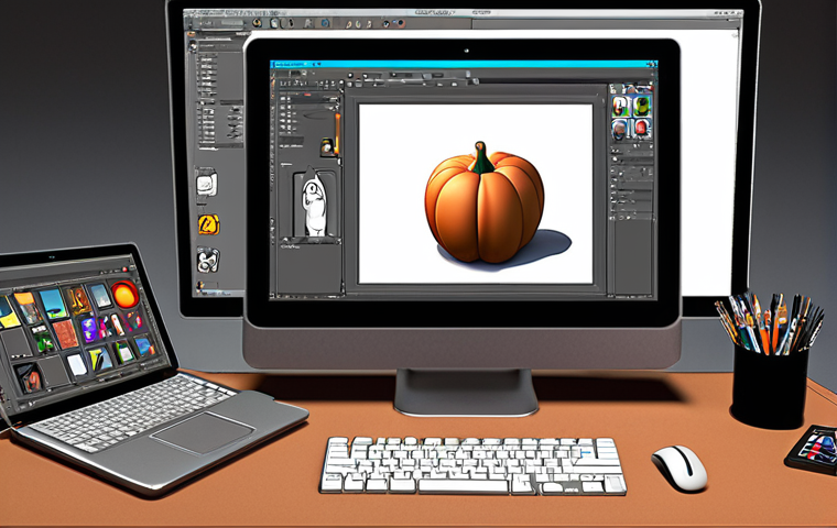 **Cartoon character creation tools**: A digital artist's workspace featuring animation software on a computer screen, a Wacom graphics tablet with a stylus, and various digital art supplies, showcasing the essential tools for creating cartoons.