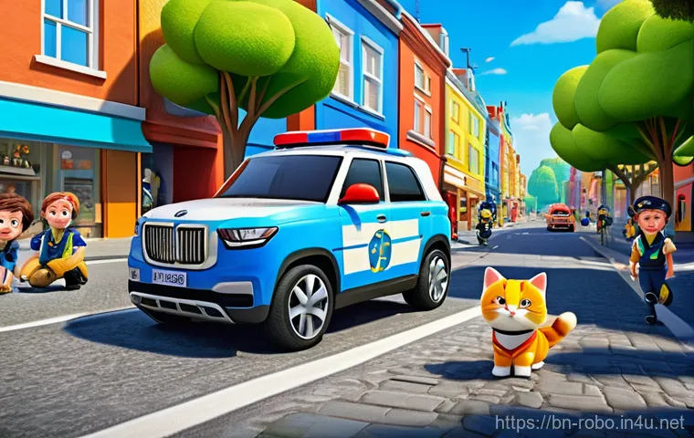 로보카폴리와 시장 분석 - **A vibrant animated scene featuring the Robocar Poli rescue team in action.** Poli, a smart police ...