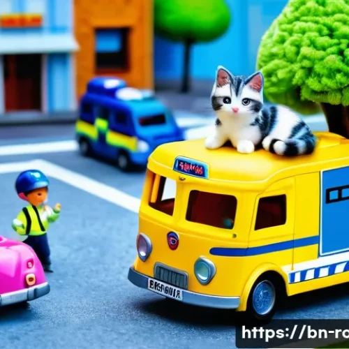 Home 15 로보카폴리와 어린이의 학습 효과 - **Prompt 1: Heroic Rescue and Problem-Solving**
"A vibrant, high-angle outdoor shot of Robocar P...